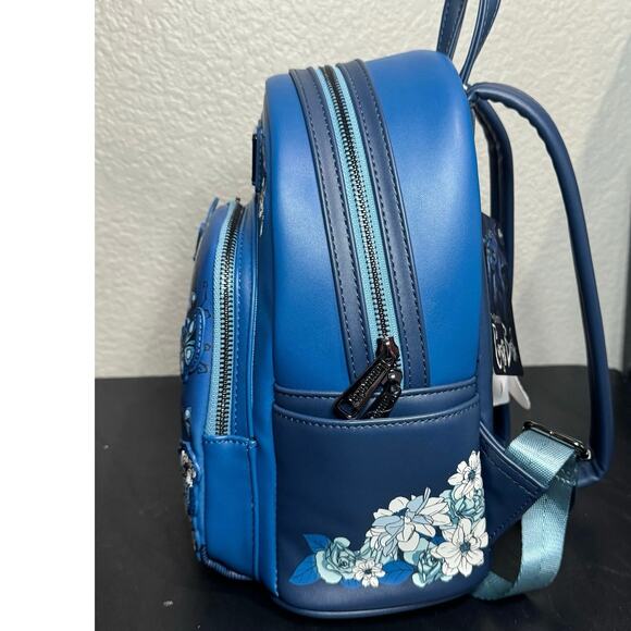 Loungefly Corpse Bride Tim Burton Blue Floral Butterfly Mini Backpack NWT main image 4